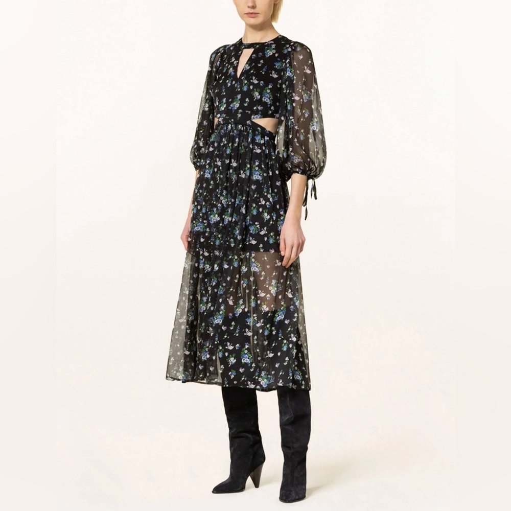Maje Risof Floral Cutout Maxi Dress - Picture 15 of 16